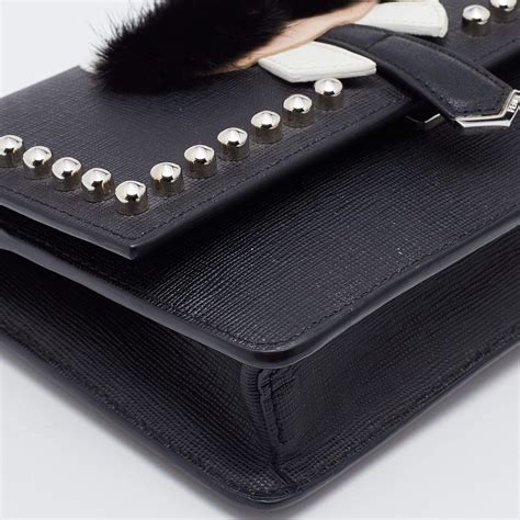 Fendi Karlito Black Leather Wallet Authentic 